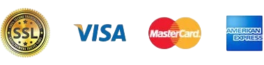 Güvenli Ödeme - SSL, Visa, MasterCard, American Express