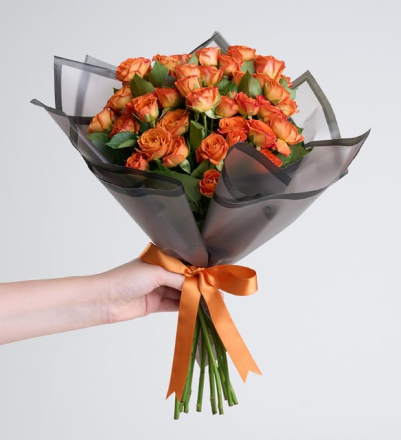 Turuncu Güller Çiçek Buketi